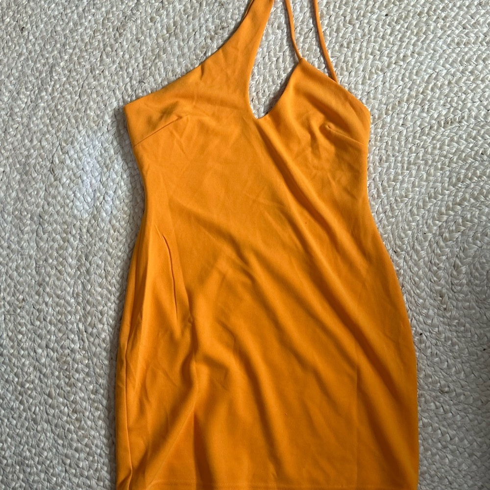 Womens Lulus orange mini dress L scoop back spring summer
Many others posted